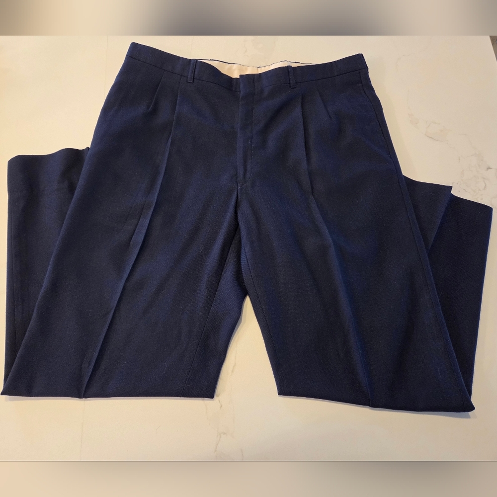 Vintage Pleated Navy Rudolpho Made In Canada Men's Pants